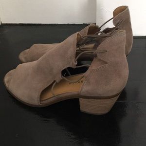 Open toe booties